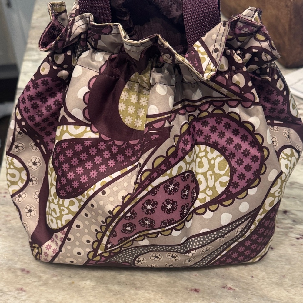 Stylish Paisley Women's Lunch Bag - Purple and Green